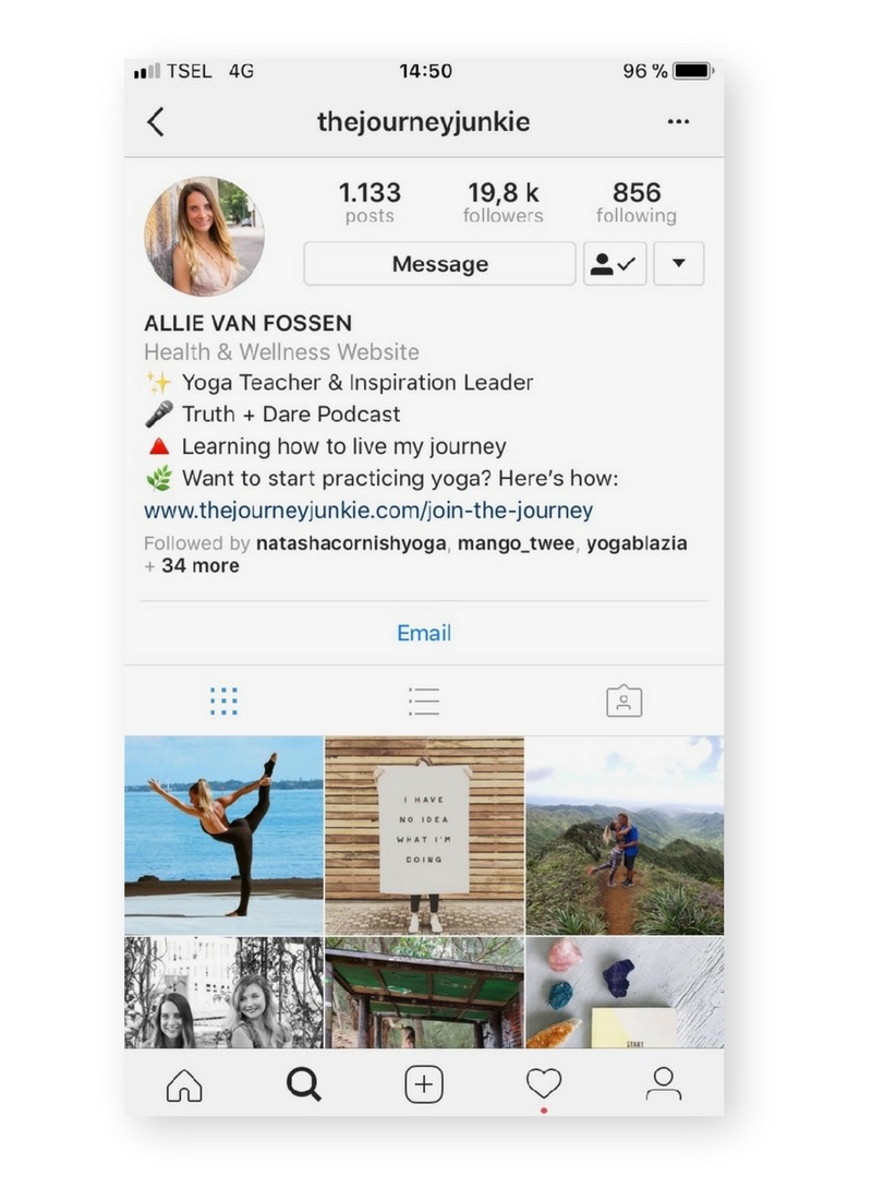 Instagram Profile the Journey Junkie