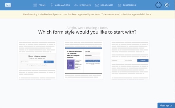 How to get Started with ConvertKit: set up a form
