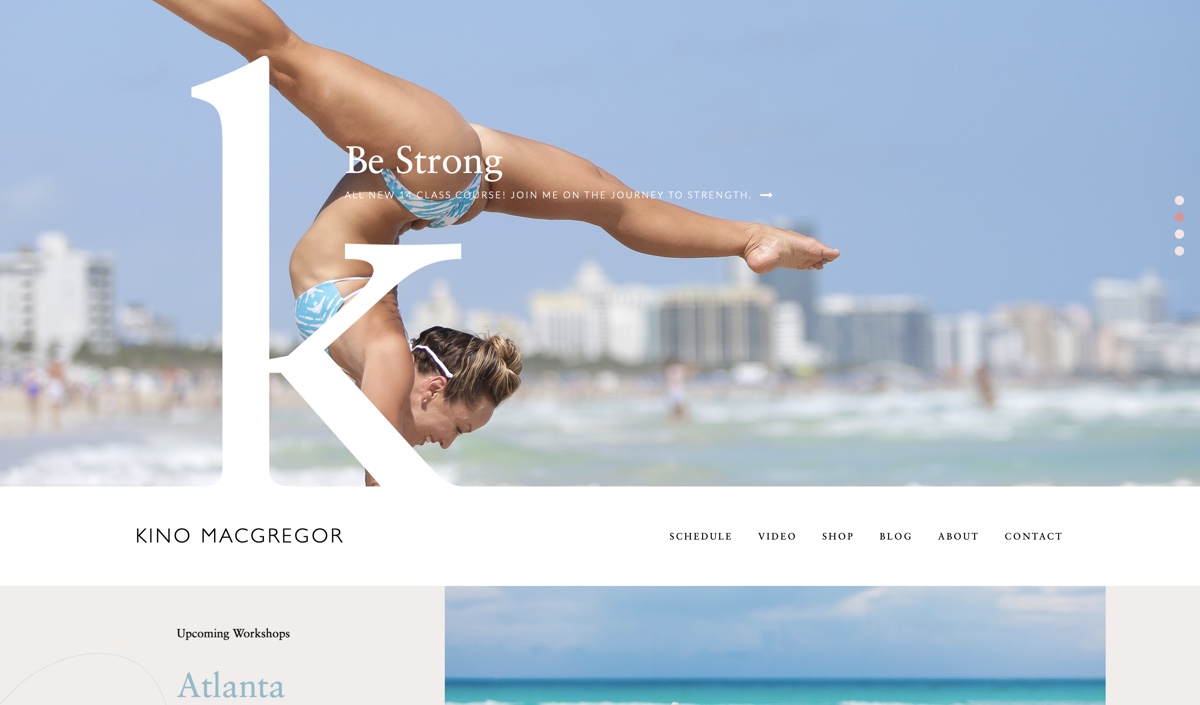 Yoga Teacher Website from Kino Yoga