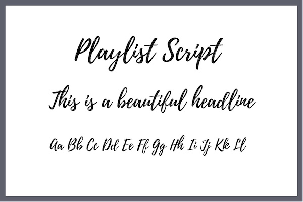 Handwritten Font Playlist