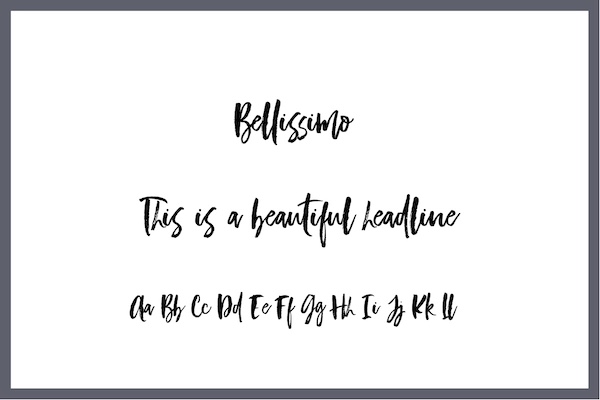 Handwritten Font Bellissimo