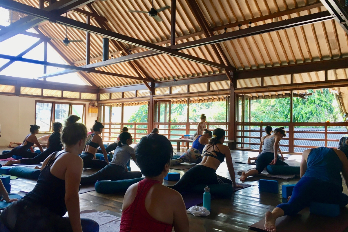 Yoga class at Radiantly Alive in Bali