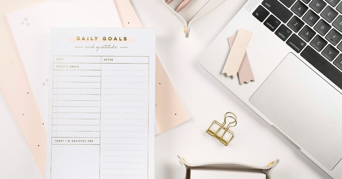 Daily goals planning document